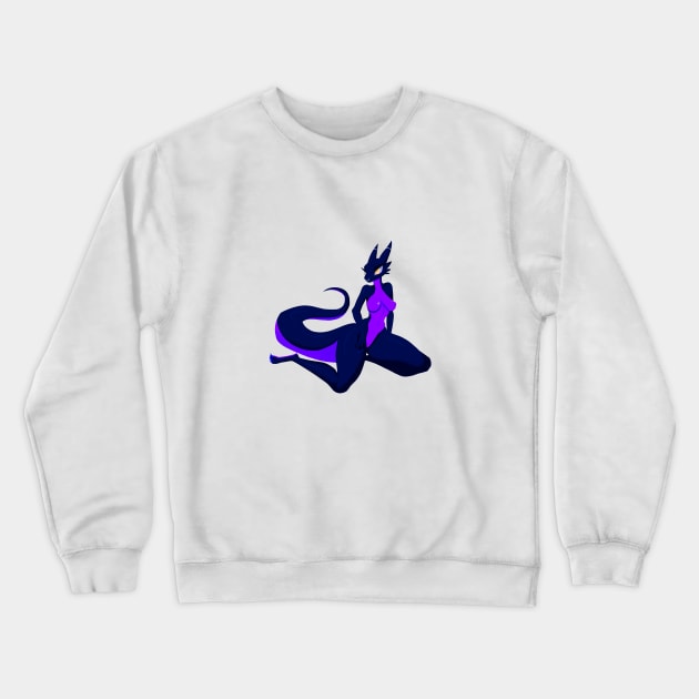 Purple Kobold Pinup Crewneck Sweatshirt by Annaklava